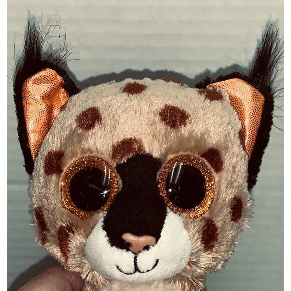 TY Beanie Boos 6" BUCKWHEAT the LYNX Glitter Eyes Tufted Ears So Cute Spots - Picture 10 of 13
